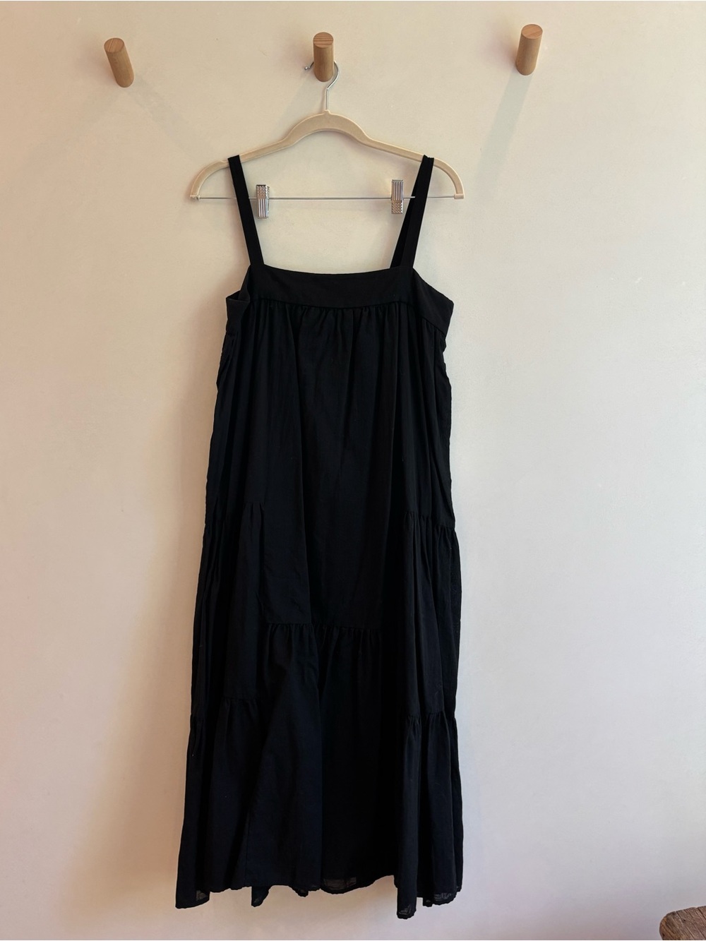 Jenni Kayne Midi Flowy Summer Dress Black Size S